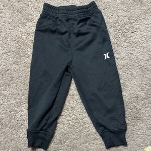 Hurley Black Jogger Sweatpants with White Logo